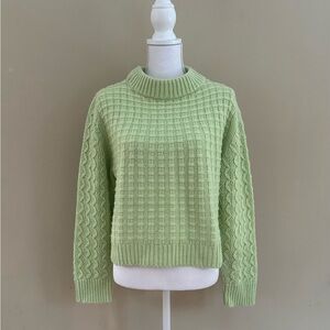 Lafayette 148 Green Cashmere Sweater M
